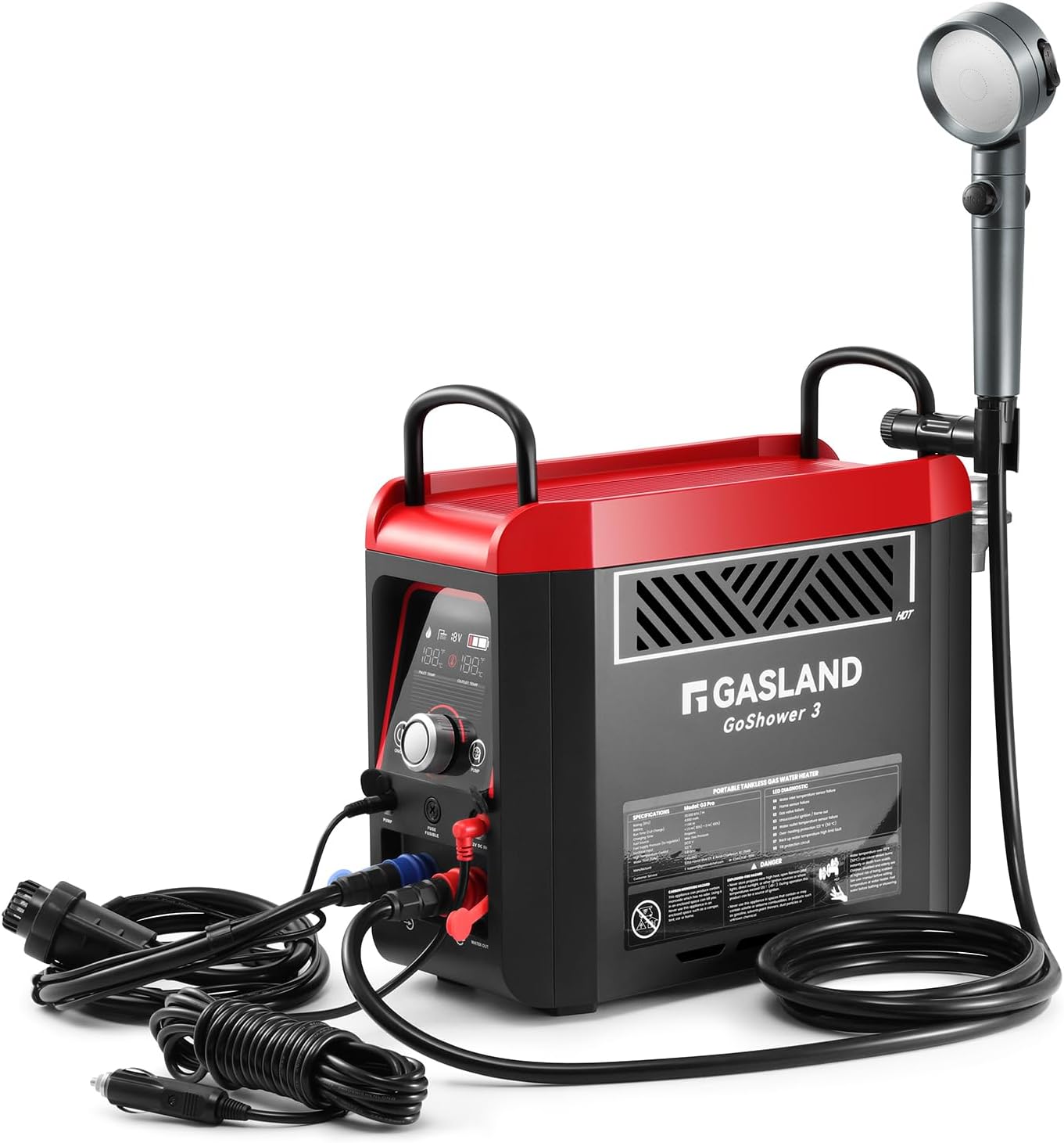 GASLAND G3 Pro Portable Propane Shower | Off-Grid Hot Water