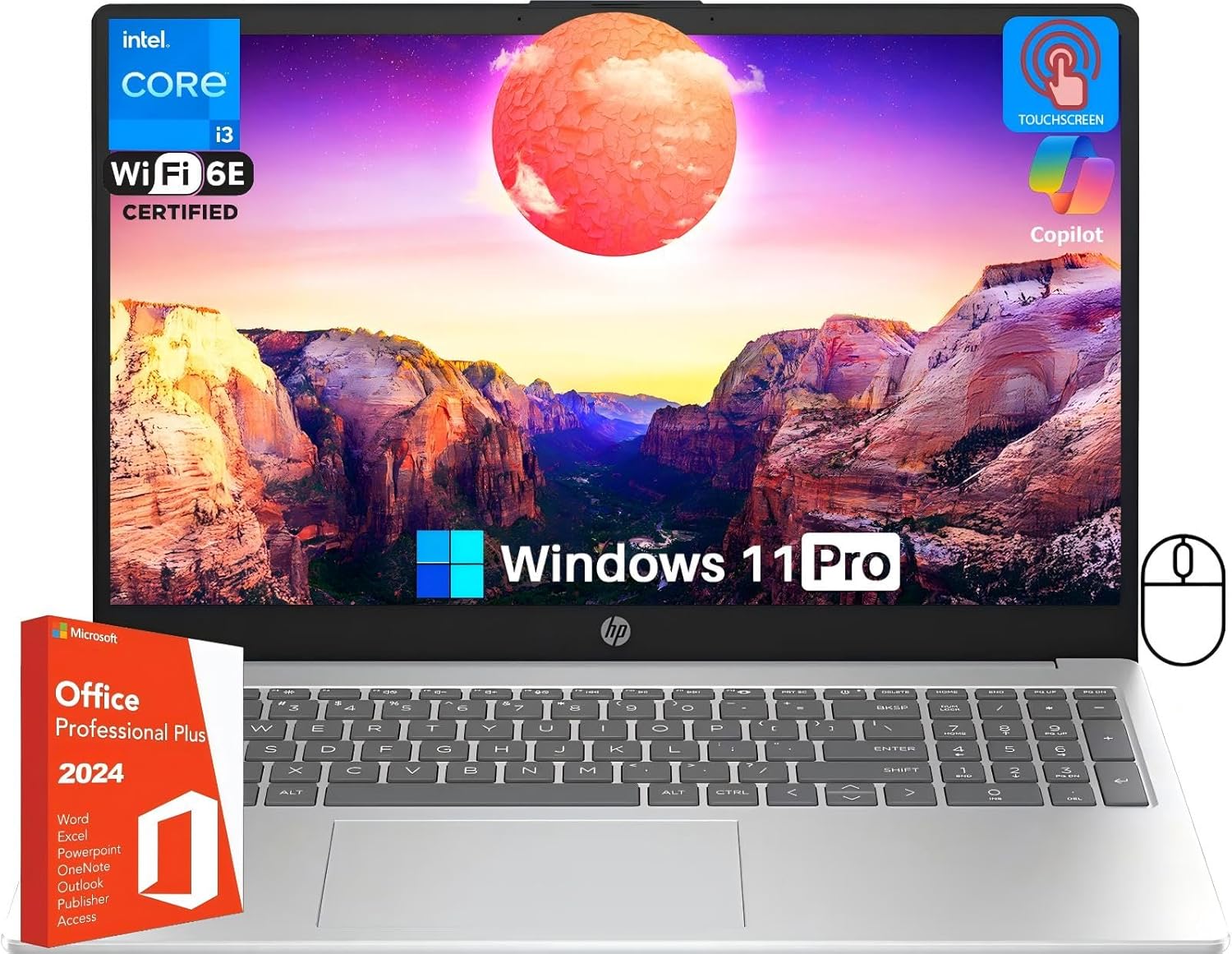 HP 15.6 Touchscreen Business Laptop - Ultra-Fast Performance