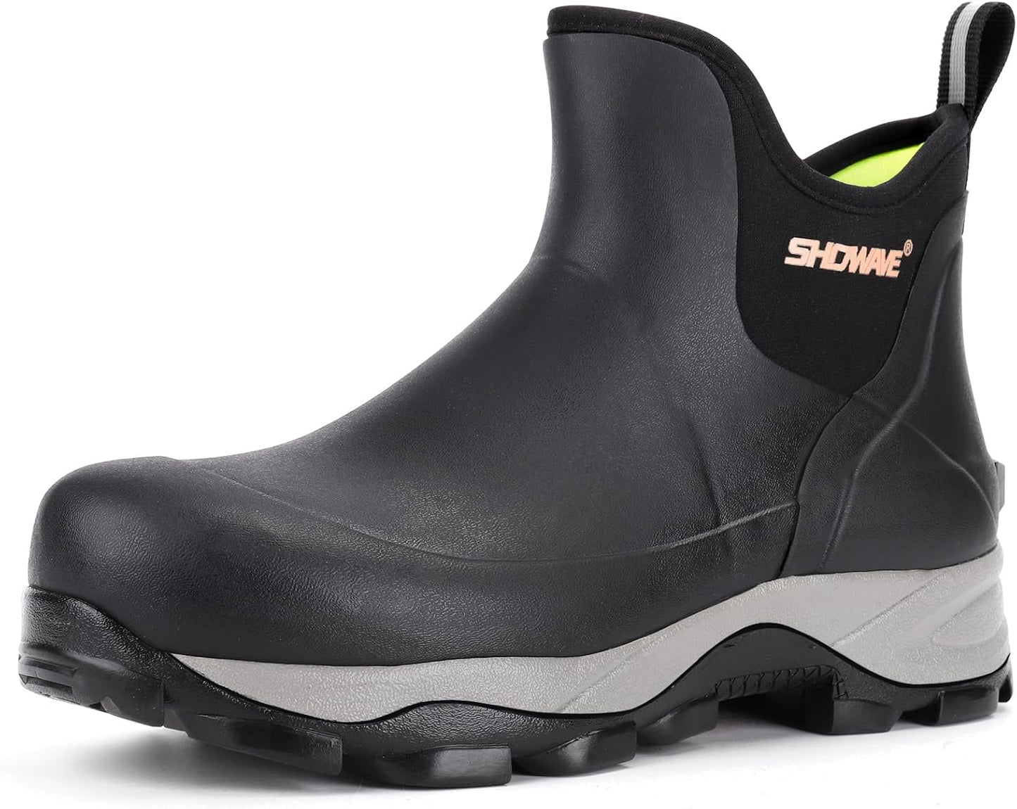 Showave Men's Waterproof Rubber Boots for Hunting and Gardening