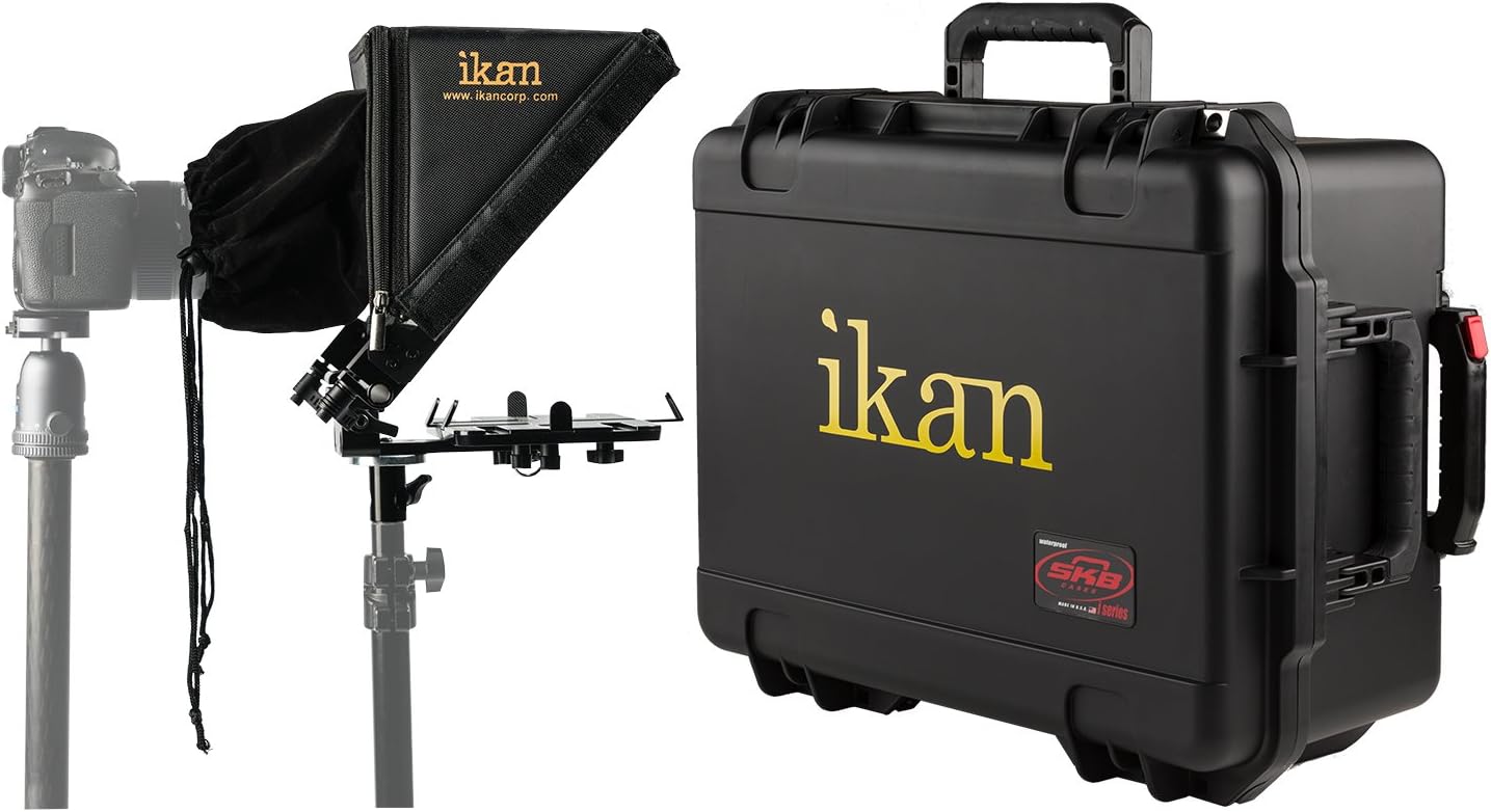 Ikan Elite Tablet Teleprompter for Light Stands with Case