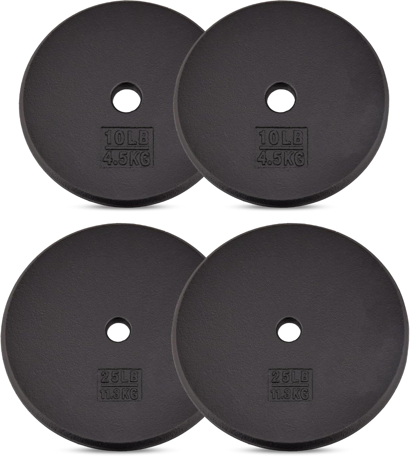 Yes4All Standard 1in Cast Iron Weight Plates for Strength Training