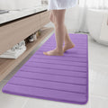 Buganda Memory Foam Bath Mat Runner 70in x 24in - Ultra Soft Lavender