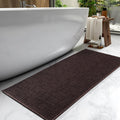 Bath Mat Absorbent Quick Dry 17in x 59in Brown - Anti-Slip