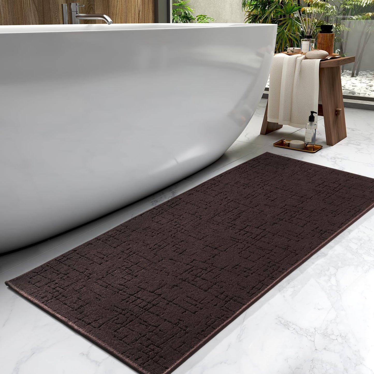 AMOAMI Bath Mat - Absorbent Quick Dry Bathroom Rug for Comfort