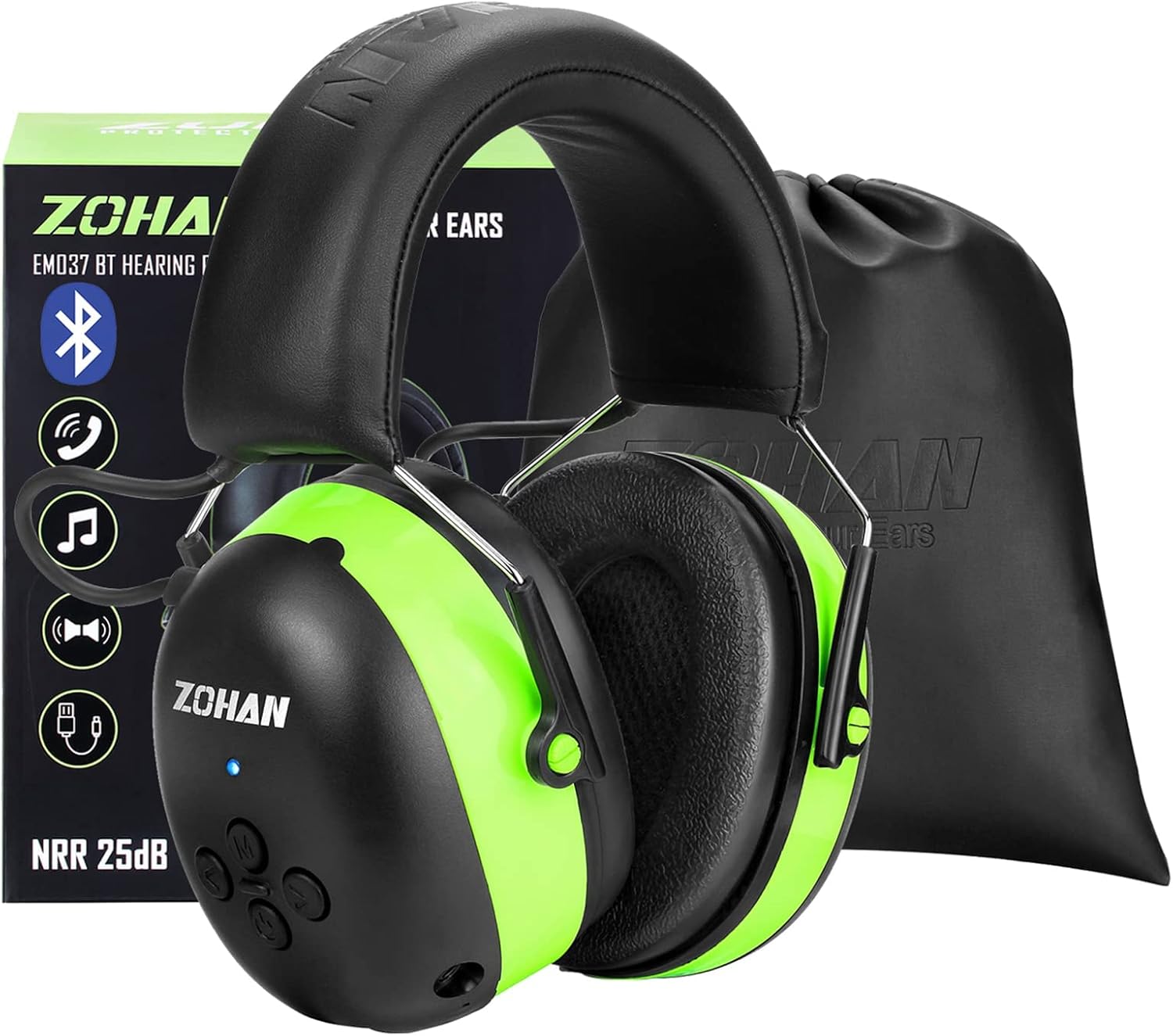 ZOHAN EM037 Bluetooth Hearing Protection with 30dB Noise Reduction
