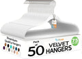 Premium Velvet Hangers 50 Pack Ultra Thin Non Slip Slim Closet Hangers
