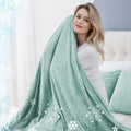Cooling Blanket Queen Size Green - Thin Summer Blanket for Hot