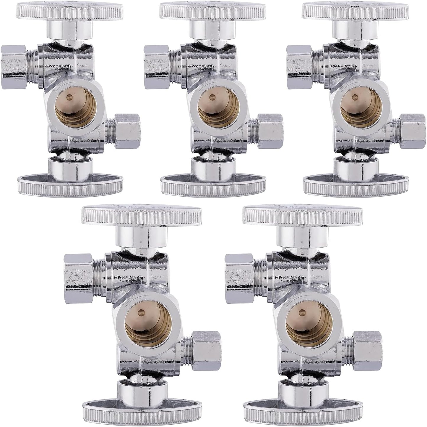 EFIELD 1/4-Turn Dual Compression Outlet Angle Stop Valve