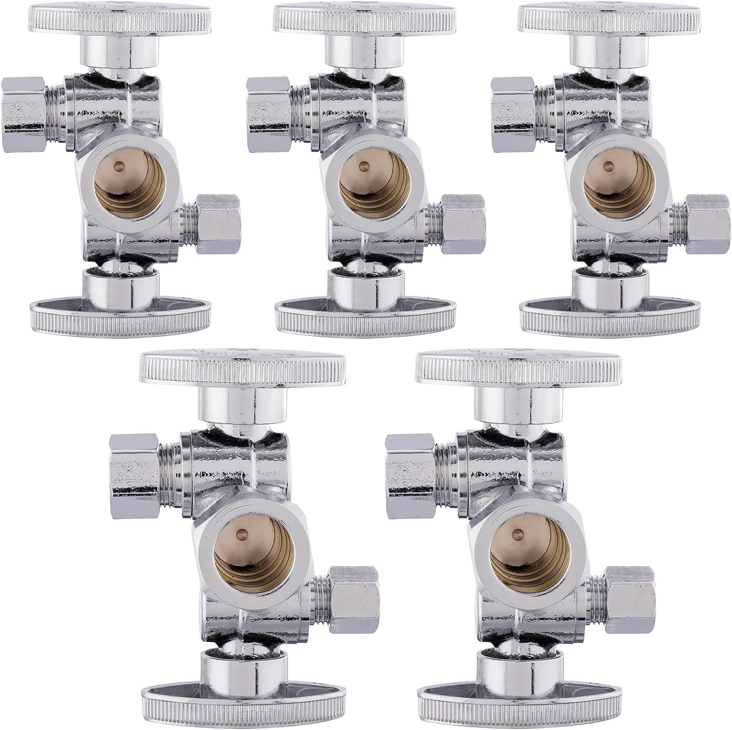 EFIELD 1/4-Turn Dual Compression Outlet Angle Stop Valve