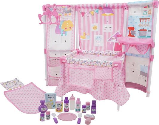 509 Crew BnB Pink Doll Furniture Set for Kids Pretend Play