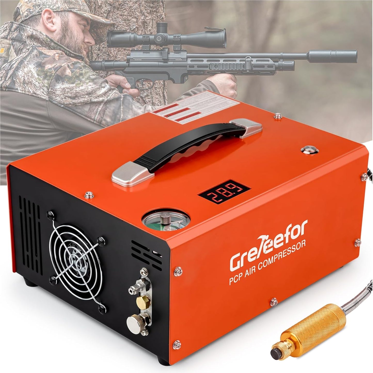 PCP Air Compressor with Built-in 600W Adapter for Easy Use