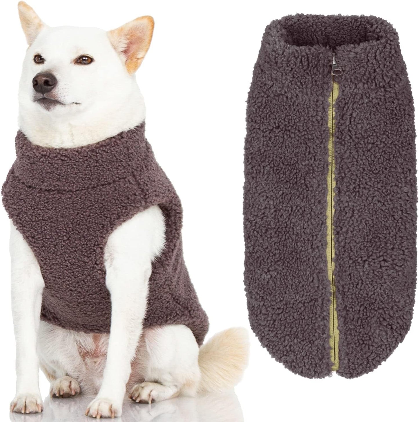 Gooby Sherpa Vest Dog Sweater for Small to Medium Dogs