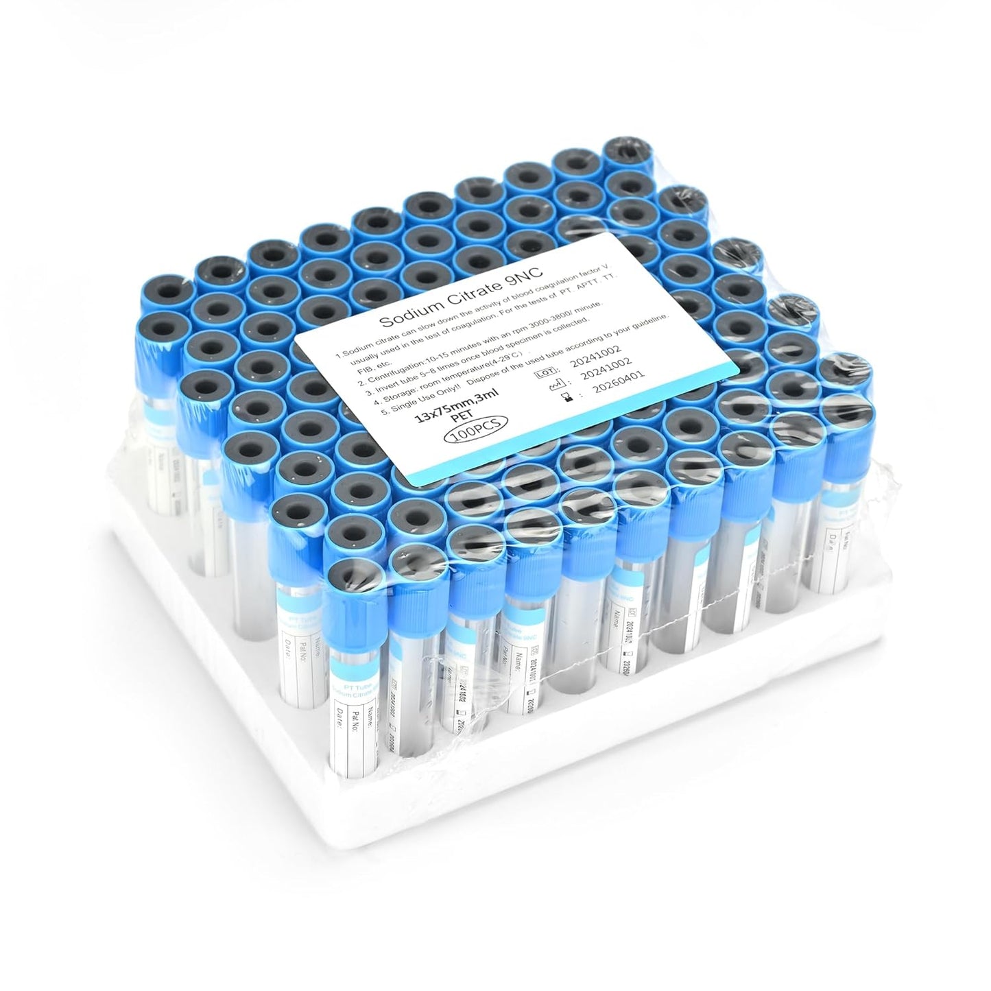 Vacutainer Blood Collection Tubes for Lab Tests and Veterinary Use