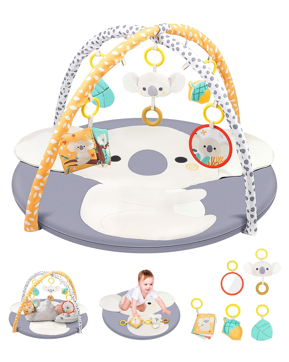 Cute Koala Baby Gym - 5 Toys for Motor Skills!