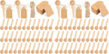 Mini Wooden Spoons 50 Sets 3 in Small Wooden Spoons with Tags - Handy