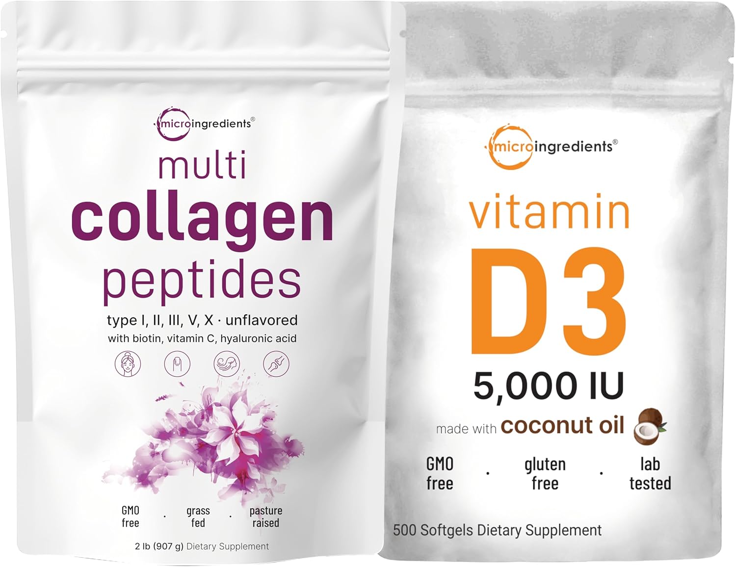 Collagen & Vitamin D Power Duo | Grass-Fed Peptides - Boost Health