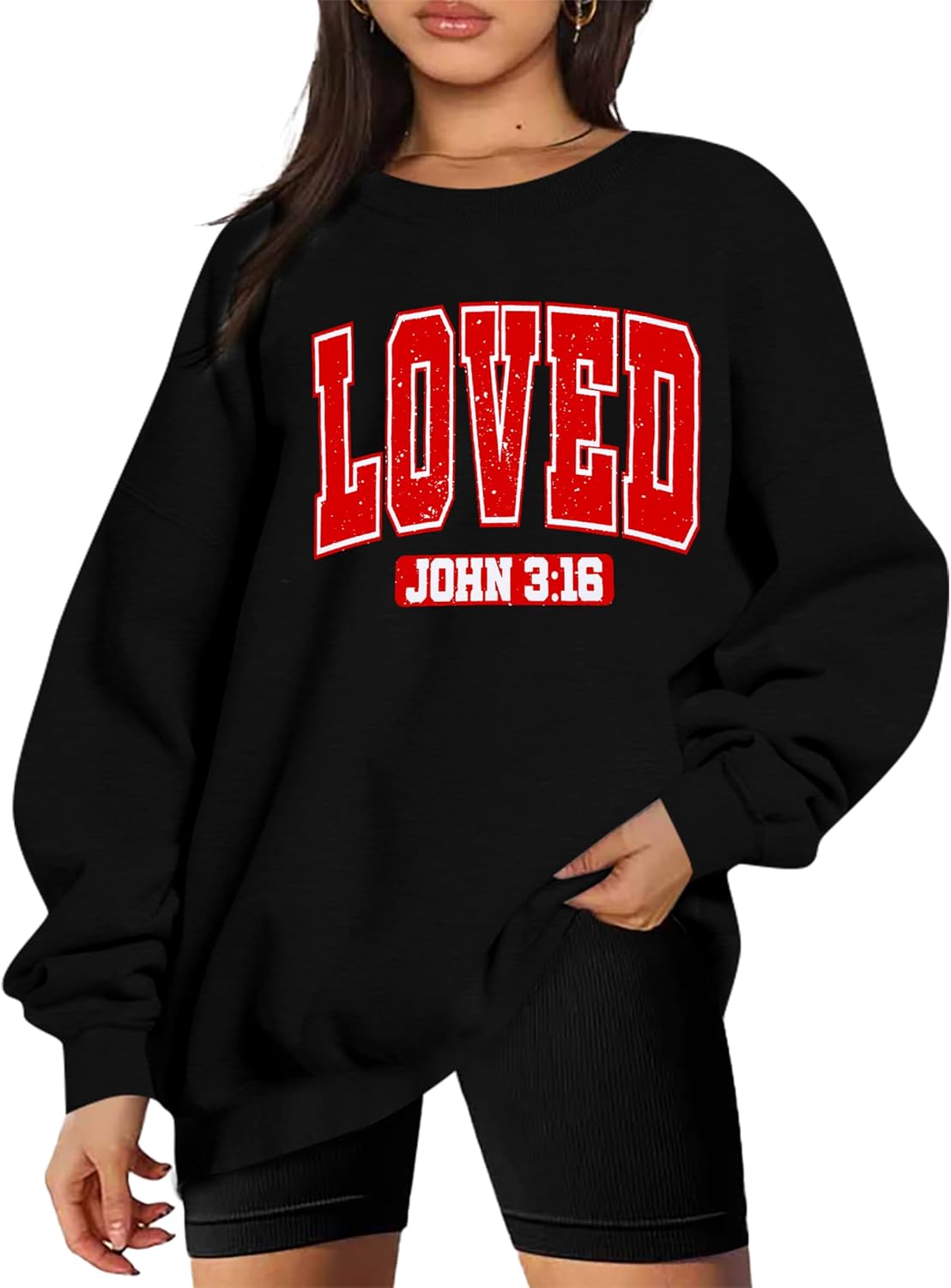 Love Heart Graphic Pullover by UNIQUEONE