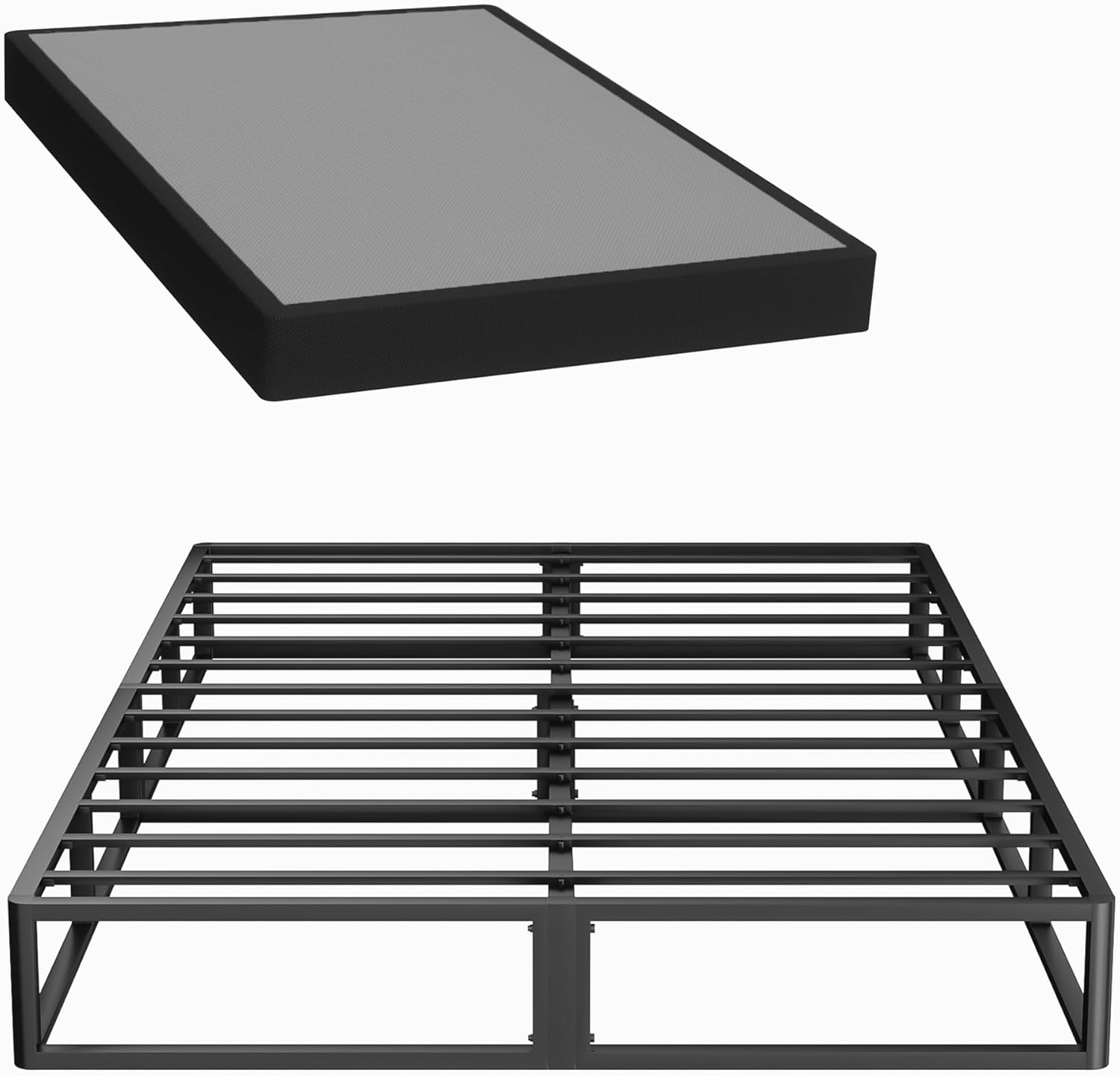 King Box Spring with Heavy Duty Metal Frame for Ultimate Support