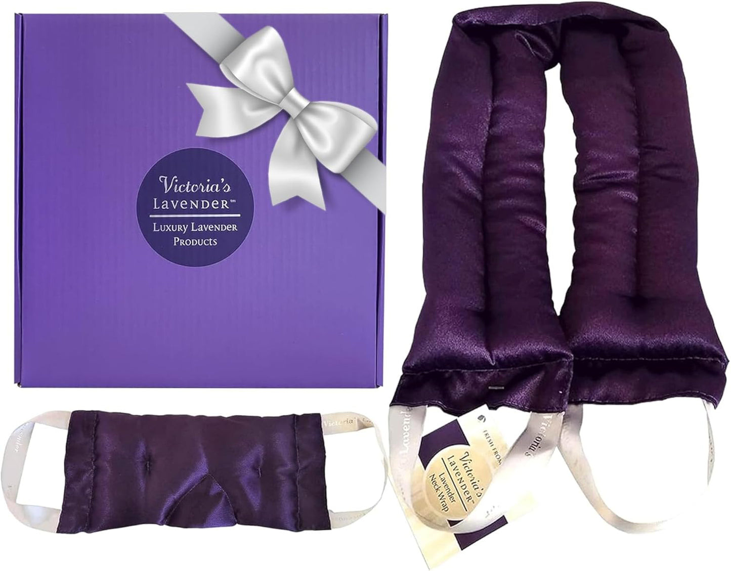 Victoria's Lavender Microwavable Neck Heating Pad & Eye Mask Set