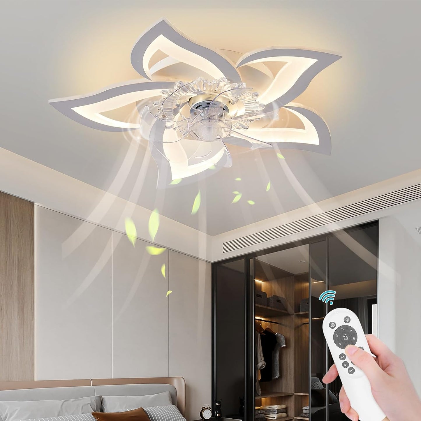 Low Profile Ceiling Fan with Lights for Modern Spaces