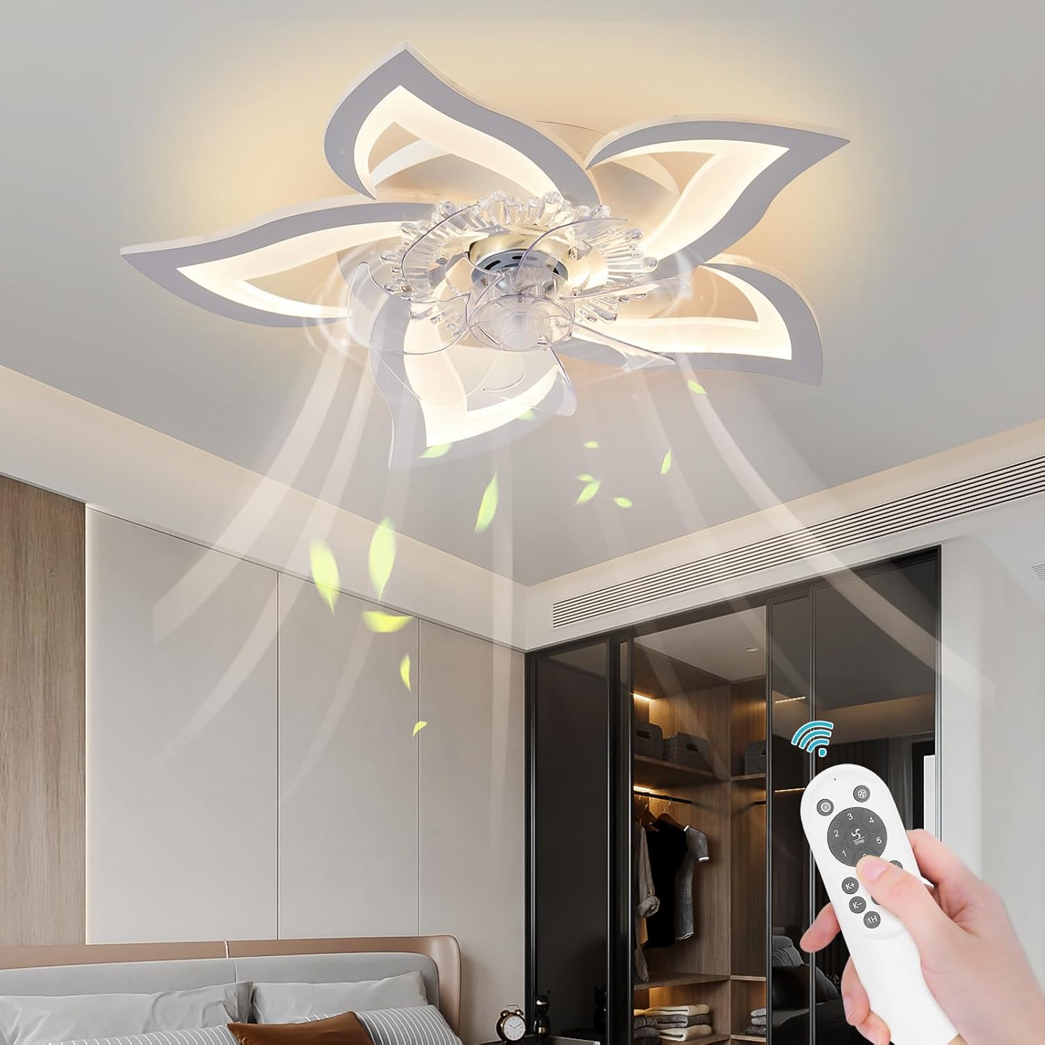 Low Profile Ceiling Fan with Lights for Modern Spaces