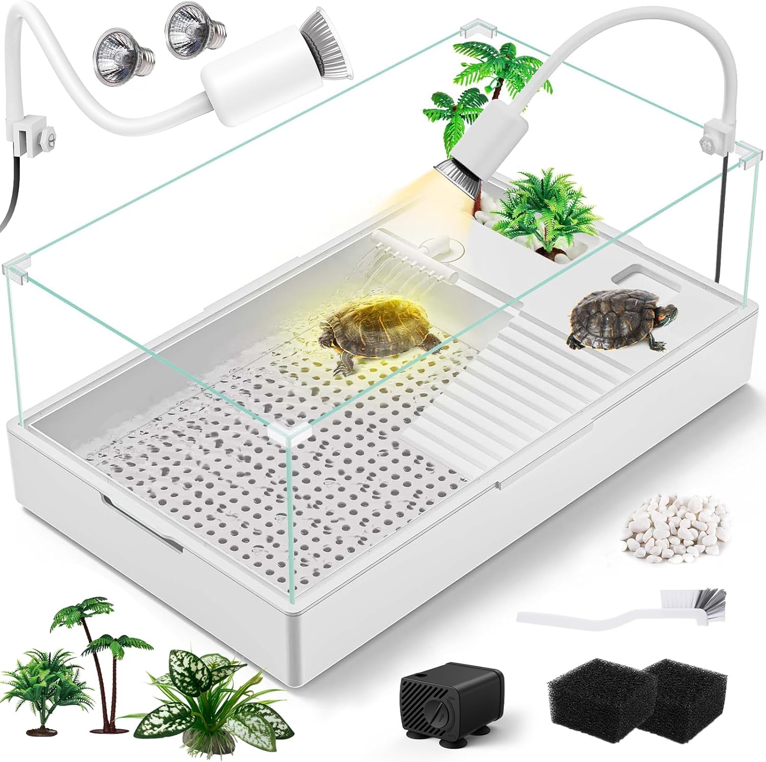 Large Turtle Tank Kit with Light and Water Pump for Turtles
