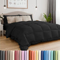 Full Size Black Alternative Down Comforter - Warm, Lightweight