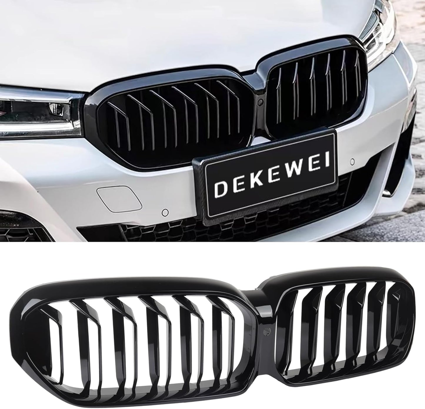 G30 Grille Double Slats Gloss Black Grill for BMW 5 Series
