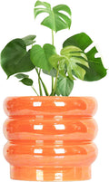 10 inch Ceramic Plant Pot Rainbow Pearl Glaze Planter - Indoor