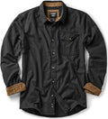 CQR Men's 100% Cotton Button Down Flannel Shirt - Soft Brushed Plaid