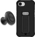 Scooch Wingman 5-in-1 iPhone 16e Case with Stand - Carbon Fiber