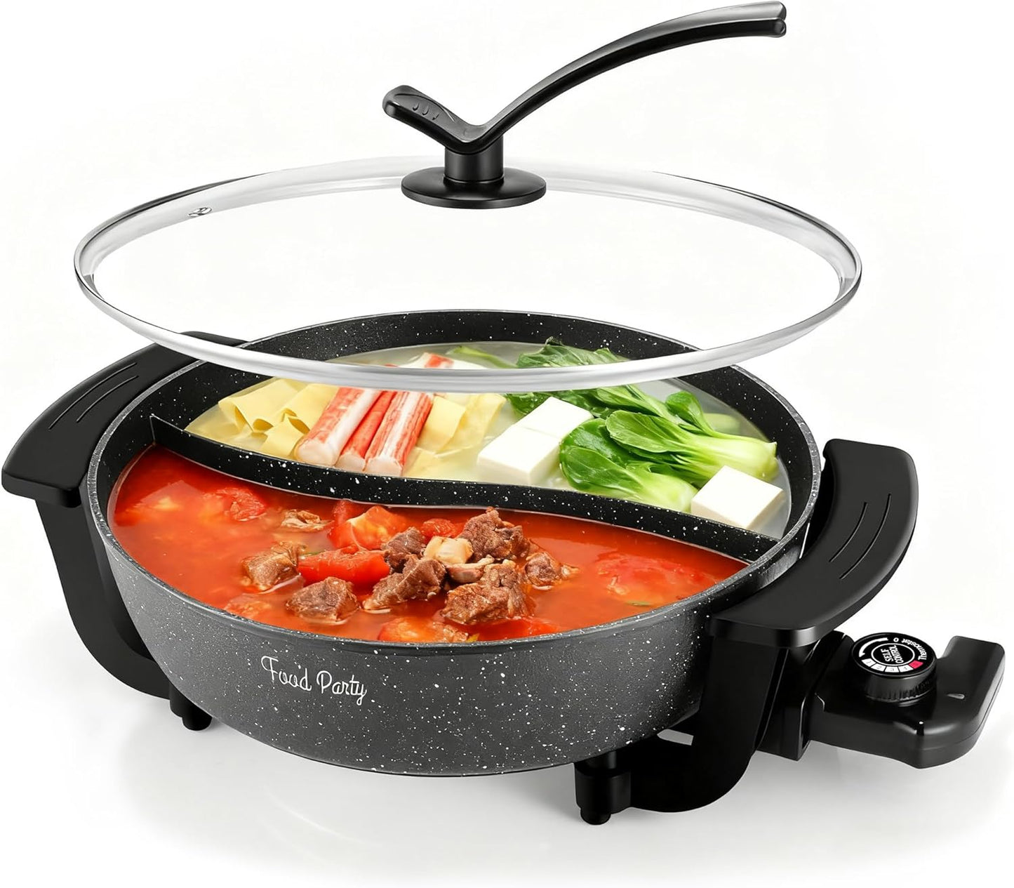 Food Party Electric Hot Pot with Divider for Delicious Meals