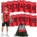 Scrimmage Training Vest 12 Pack Team Sports Pinnies - Durable Practice