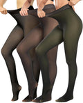 Fleece Lined Winter Tights for Women - Thick Thermal Opaque Leggings