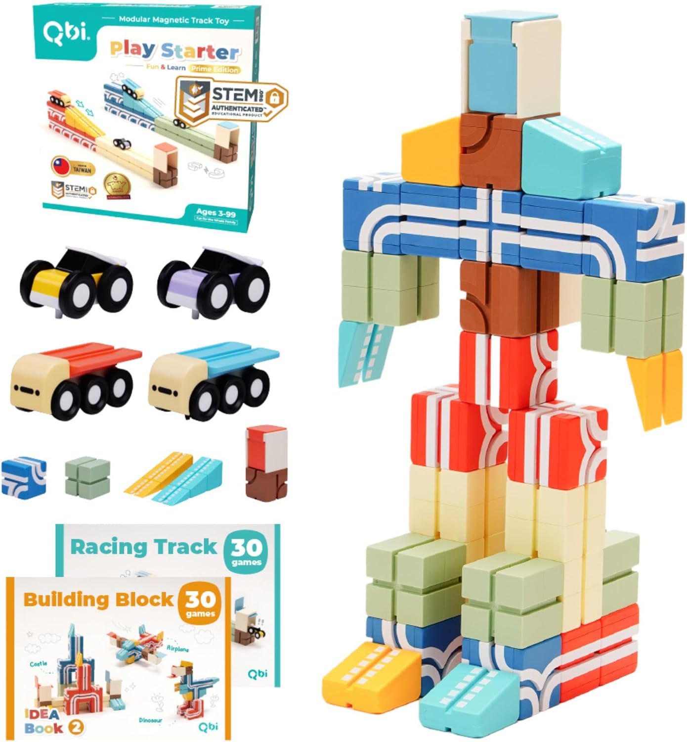 QBI Magnetic Blocks Play Starter Set for Creative STEM Fun