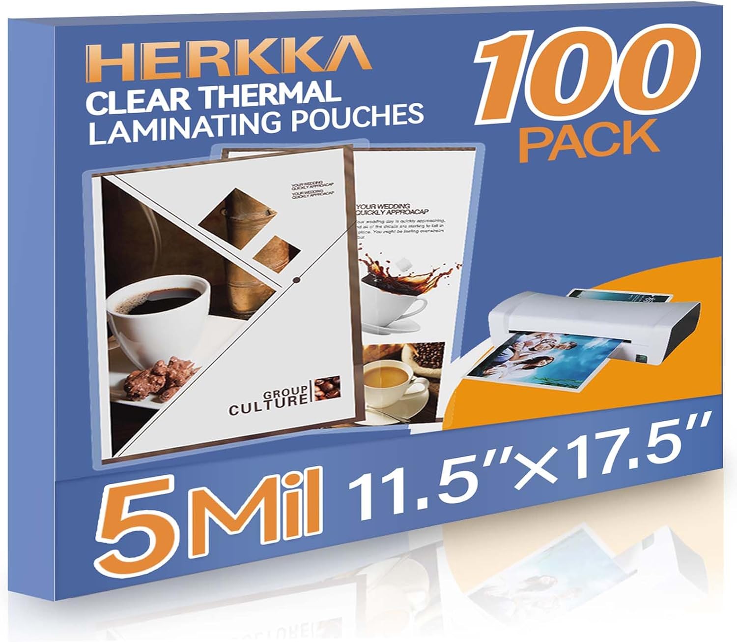HERKKA Laminating Sheets 100 Pack for 11 x 17 Inch Documents