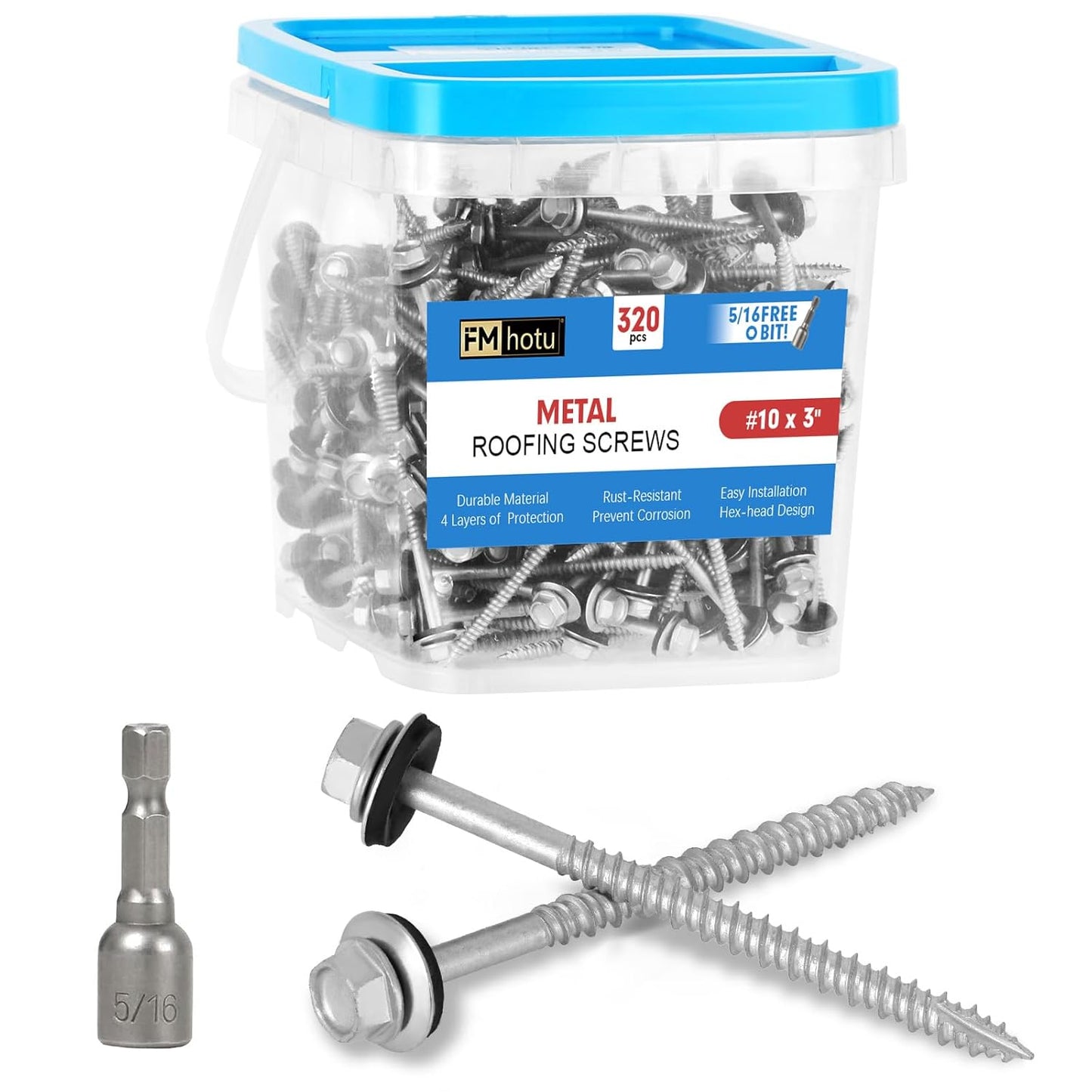 Metal Roofing Screws with Rustpert Coating for Durability