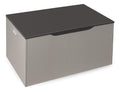 Badger Basket Kids Toy Box Bench - Grey Storage Chest