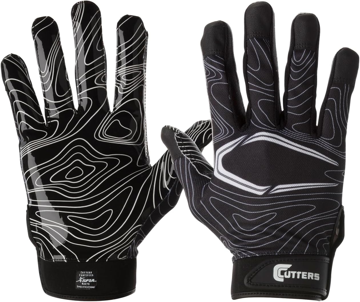 CUTTERS Youth Football Gloves - No Slip Silicone Grip