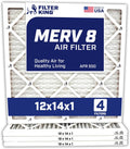 Filter King 12x14x1 Air Filter 4-Pack - MERV 8 Pleated Filters