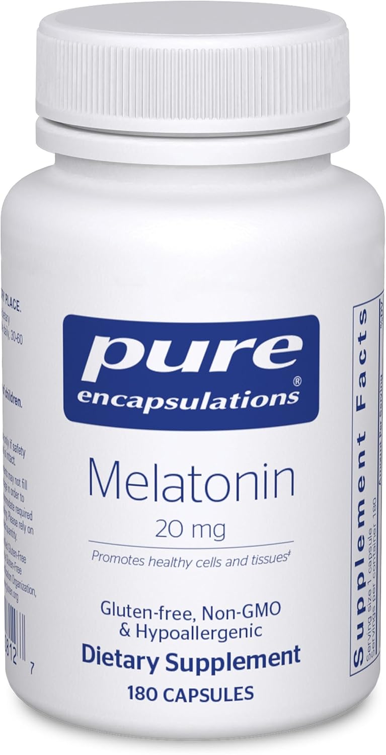 Pure Encapsulations Melatonin 20 mg for Immune System Support