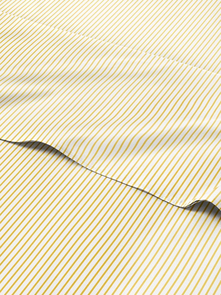 Yellow Striped Sheets Set - Cozy, Ultra-Soft Queen Bedding