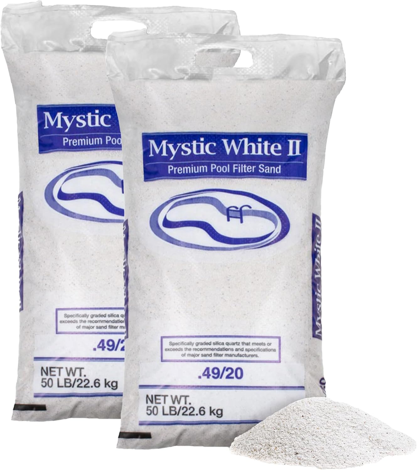 U.S. Silica Mystic White II Sand for Pool Filter Pumps 50 Lb