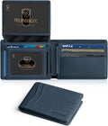RUNBOX Wallet for Men Slim Rfid Leather 2 ID Window - Large Capacity