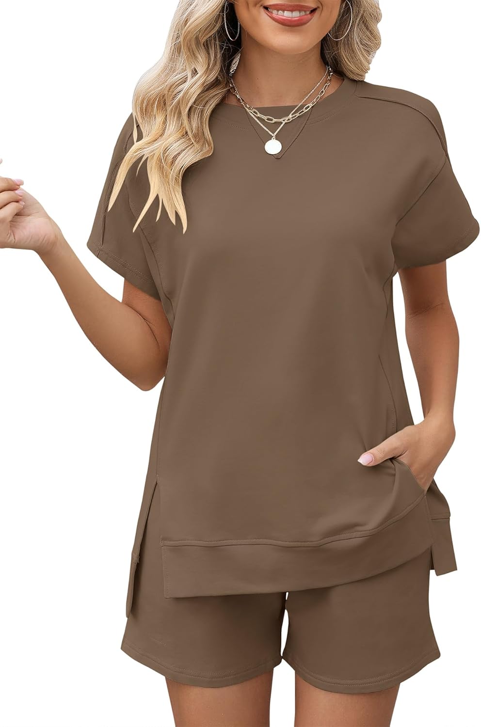 LOMON Womens Fashion 2 Piece Outfits for Summer Comfort