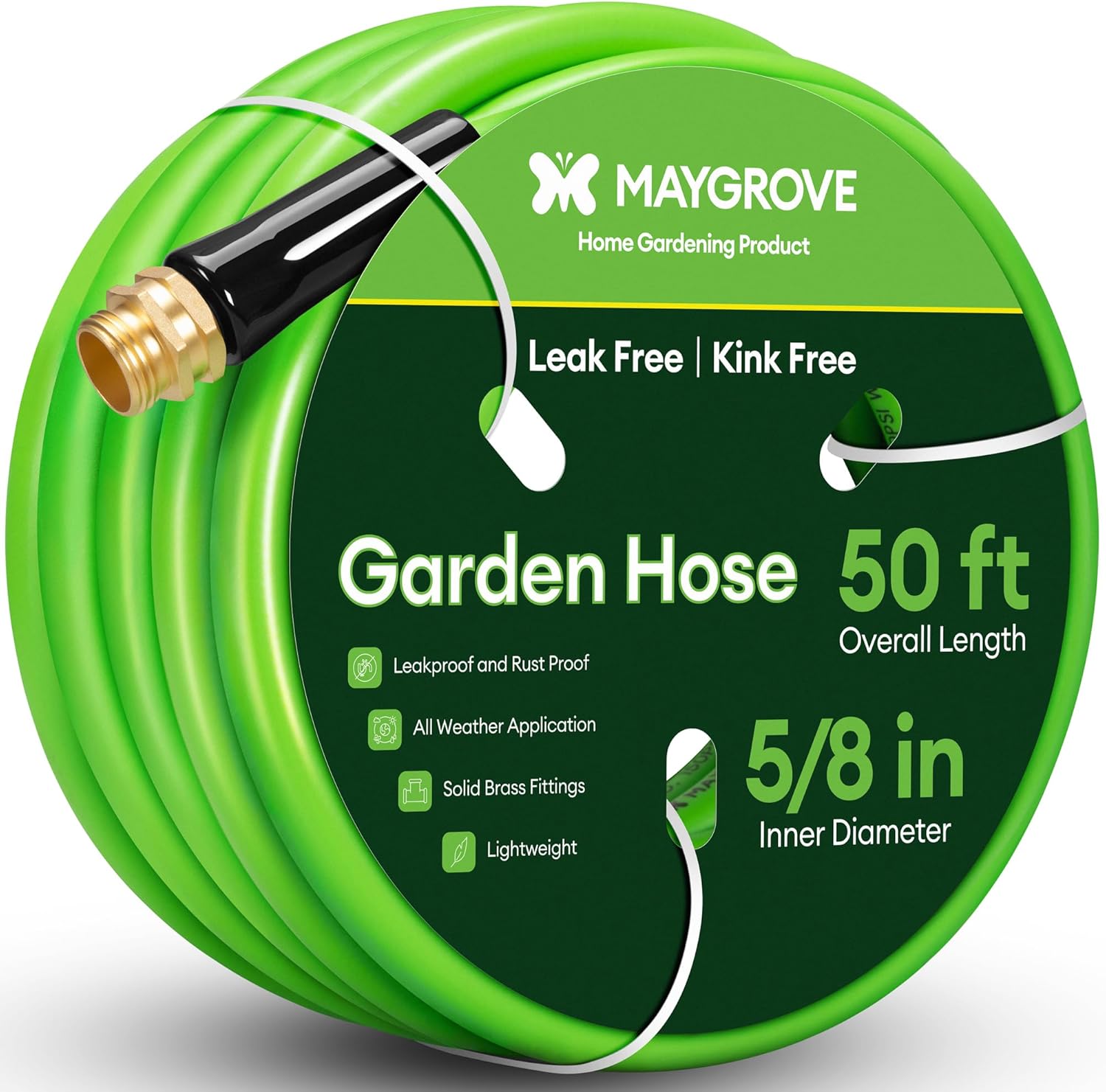 Heavy-Duty 50 ft Garden Hose with Kink-Resistant Design