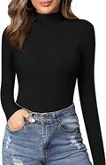 MANGOPOP Mock Turtle Neck Slim Fit Long Sleeve Tee - Sleek Layering