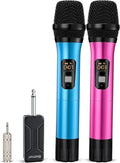 Wireless Microphone Dual Handheld UHF System - Alloy Case, 160 ft