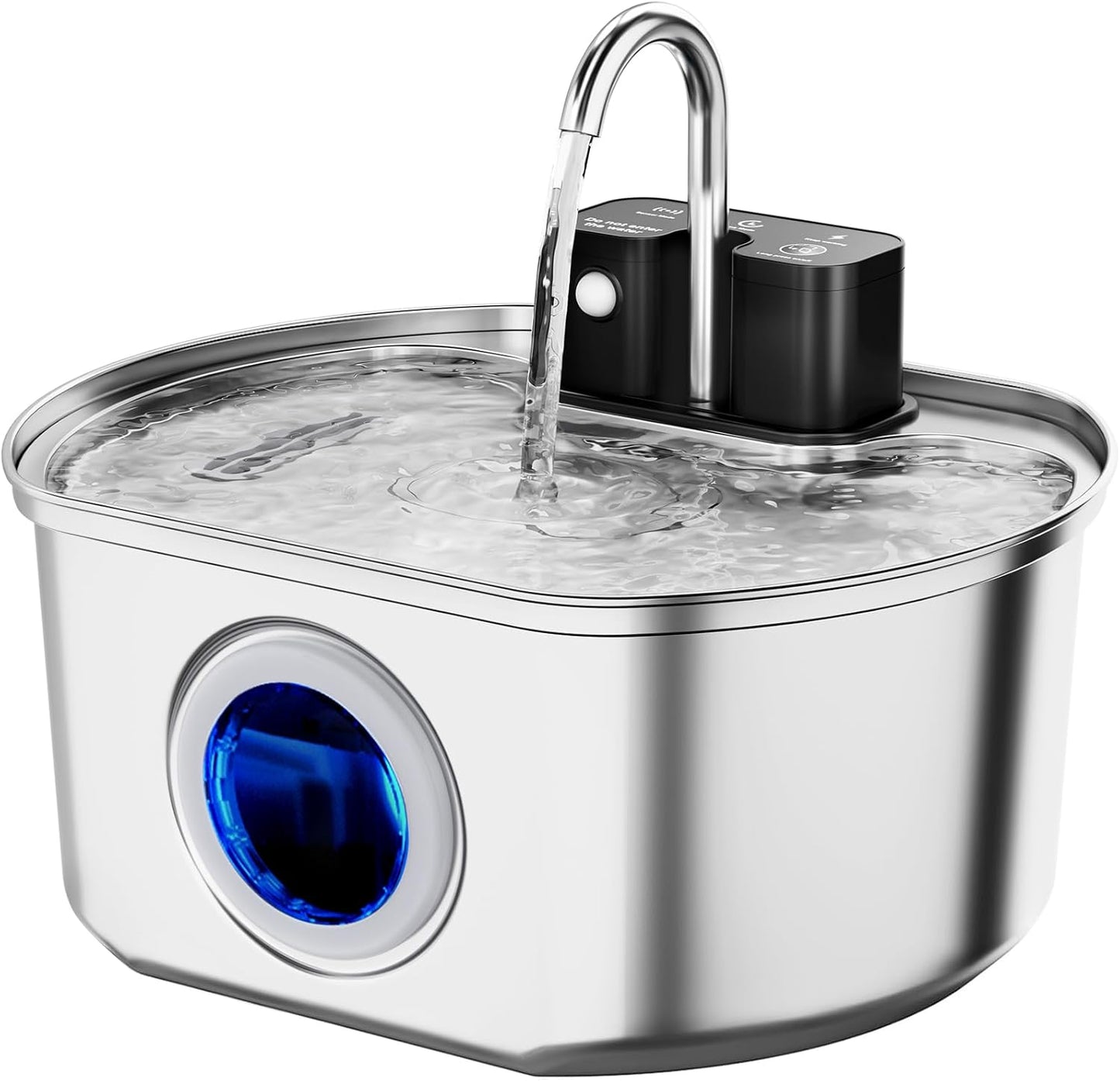Cat Water Fountain Stainless Steel - Wireless 3.2 L Battery Operated
