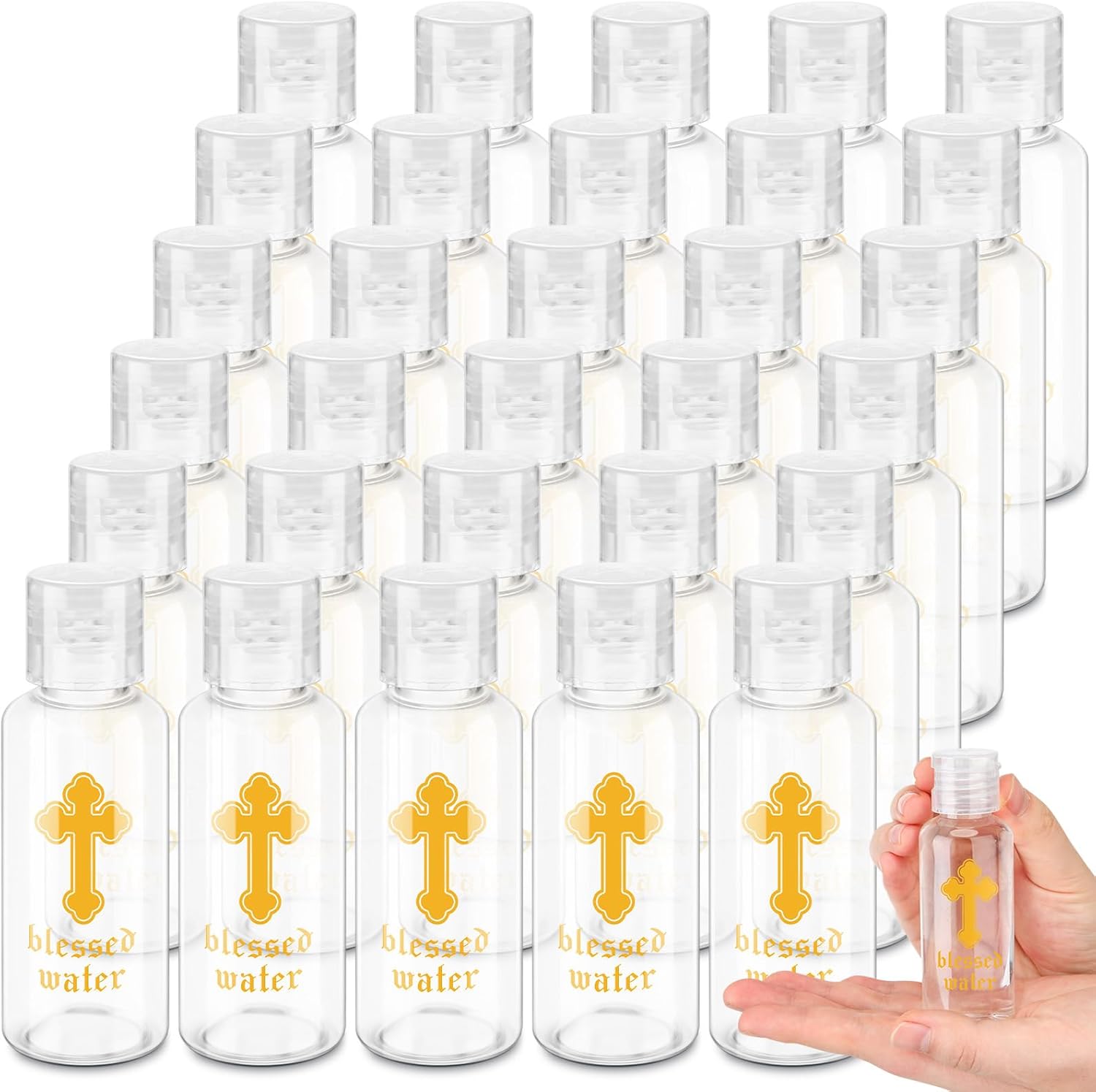 Chuangdi 100 Pcs Holy Water Bottles for Baptism Party Favors
